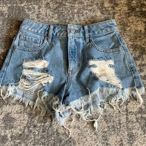 pacsun high rise festival jean shorts